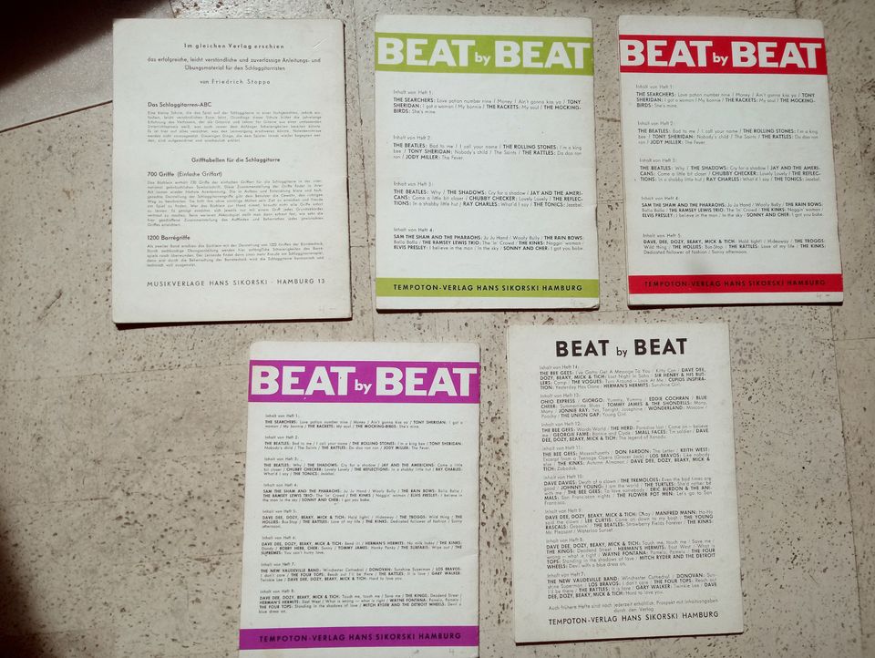 Beat by Beat, und andere antiquarische Musikhefte Ende der 60iger in Mainz