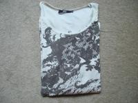 Jette Shirt Farbe creme/antrhazit mit silbernen Nieten, Größe 46 Bayern - Altenstadt an der Waldnaab Vorschau