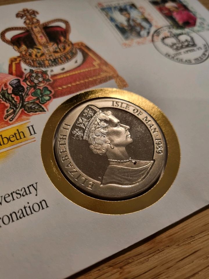 Numisbrief 40. Thronjubliläum Königin Elizabeth II. in Bergheim