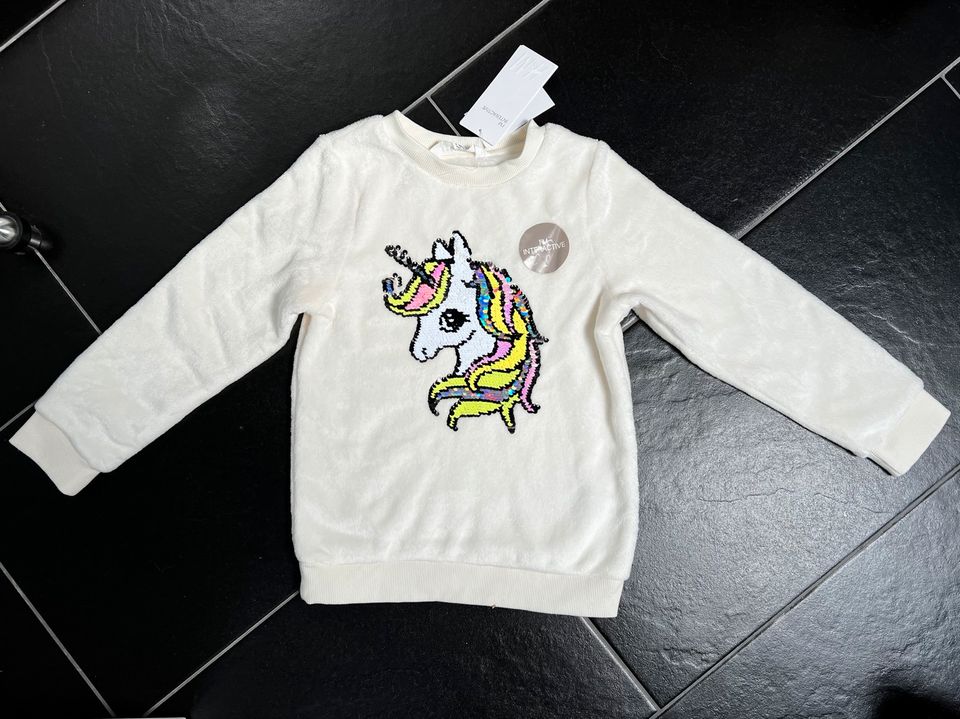 NEU, Kinder Mädchen Pullover Einhorn Größe 110/116 in Bad Kreuznach