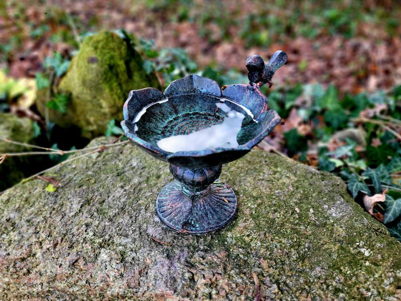 ♡ Nostalgie Vogeltränke Wassertränke Gusseisen Futterschale *NEU* in Sande