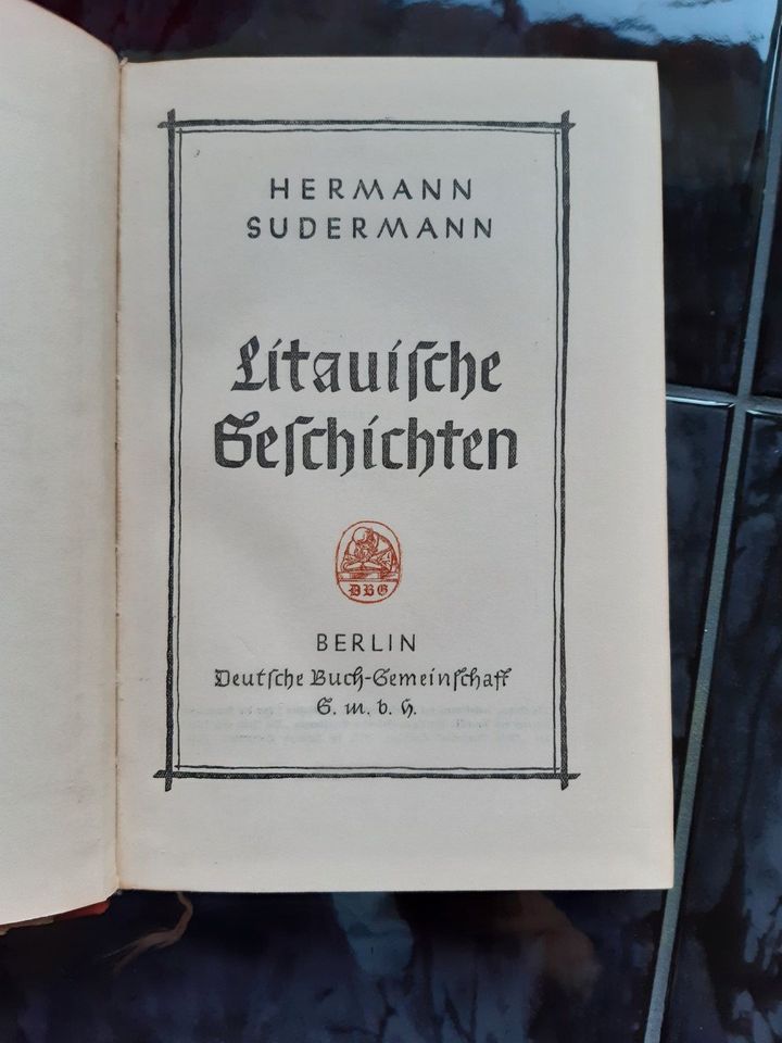 Litauische Geschichten von Hermann Sudermann 1917 in Nürnberg (Mittelfr)