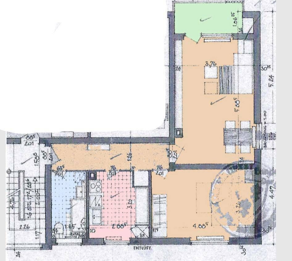 sanierte 2-Zimmer-Wohnung mit Balkon in Wiesbaden in Wiesbaden