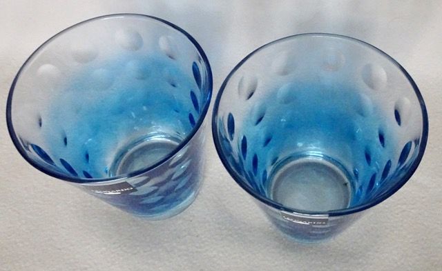 2x Gläser Wasser Glas Trinkgläser von Leonardo blau Höhe ca. 9 cm in München