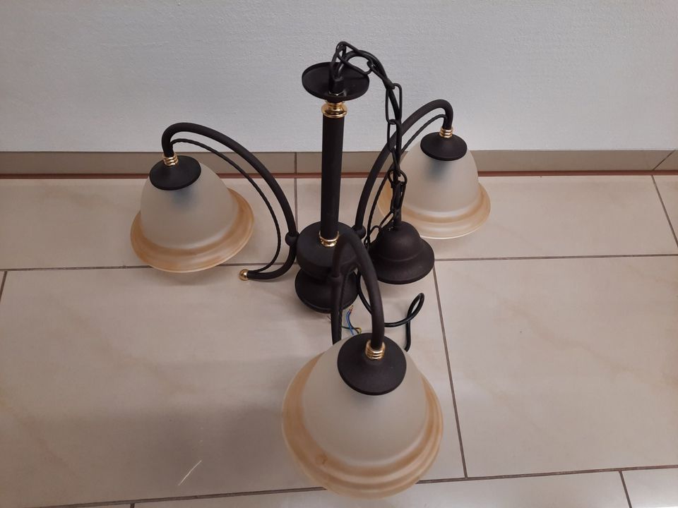 Lampe schwarz mit Leuchtmittel. in Großmehring