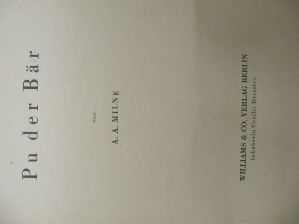 A. A. Milne: Pu der Bär, c. 1930, gut erhalten in Hamburg