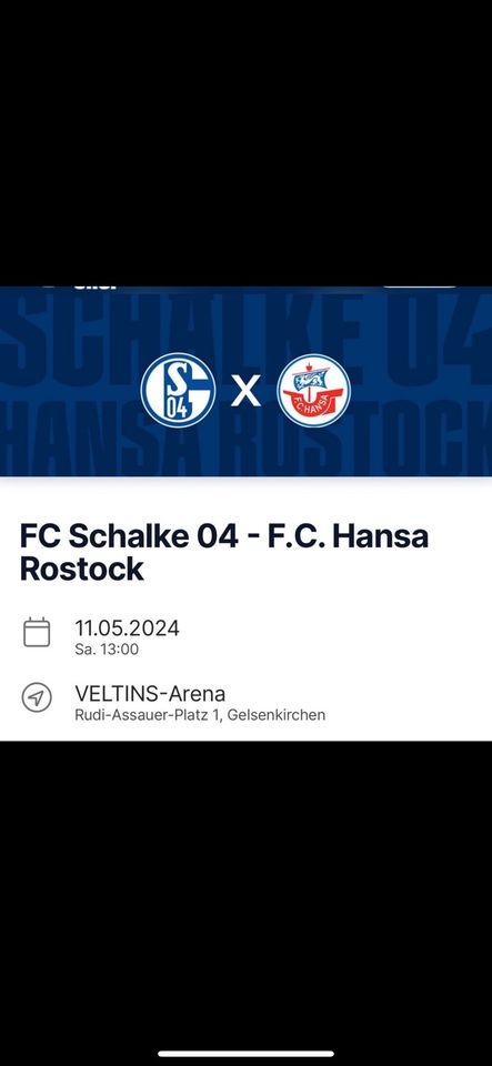 Suche 4 Tickets Schalke Rostock in Pattensen