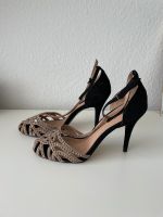 Zara high Heels Sandalen Absatz Party chic silber schwarz beige München - Bogenhausen Vorschau