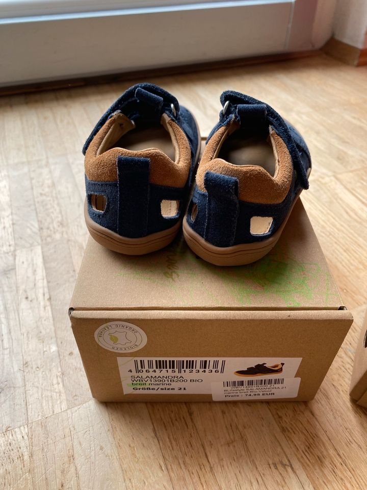 Blifestyle Sandalen Barfuss Kinder Salamandra breit Gr.21 22 blau in Ettlingen