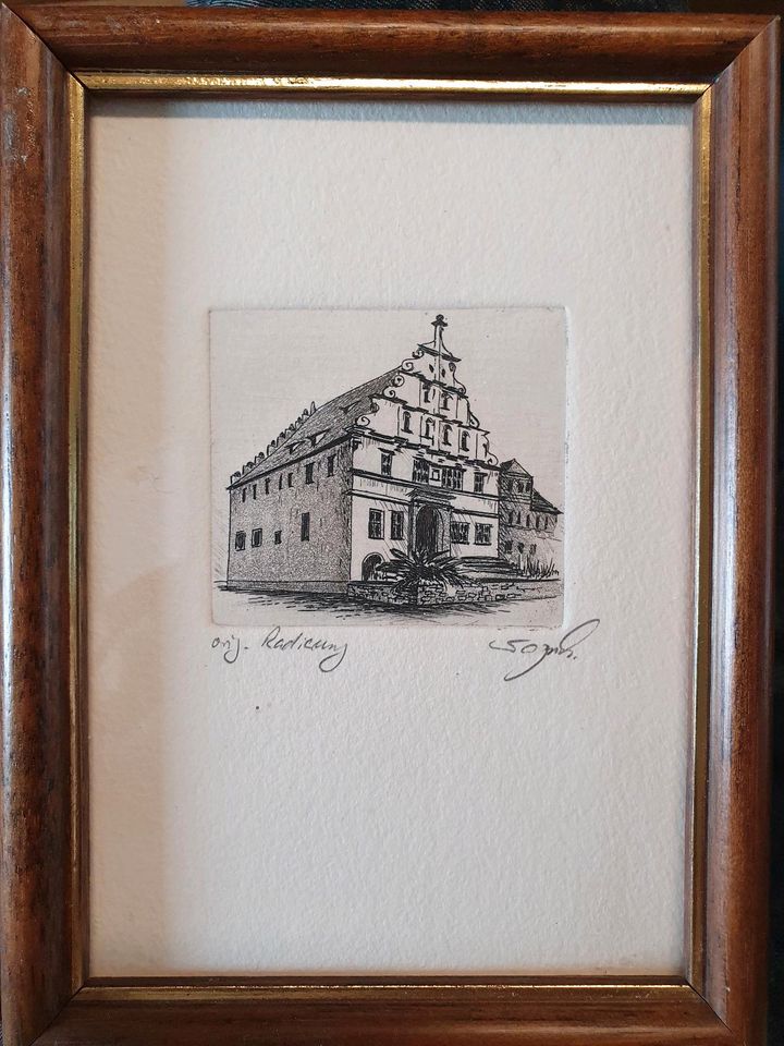 Bild Altes Gymnasium Schweinfurt 12cm x 16cm in Gochsheim