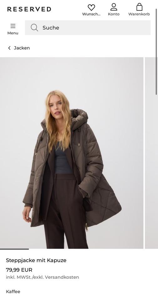 NP: 80€! Reserved Maternity/oversized Steppjacke Umstandsmode in Nürnberg (Mittelfr)