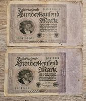 2 Reichsbanknoten 100.000 Mark/Berlin 1923/SELTEN !! Rheinland-Pfalz - Roth b Hamm Vorschau