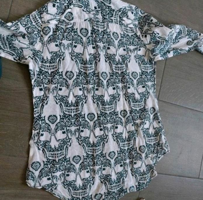 Bluse For Friends Van den Bergh Collection /Gr.40/ weiß/ Skull in Halle