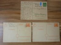 3 alten Postkaten Deutsche Post 1950 mit Portoaufdruck 8 / 10 Pf. Berlin - Wilmersdorf Vorschau