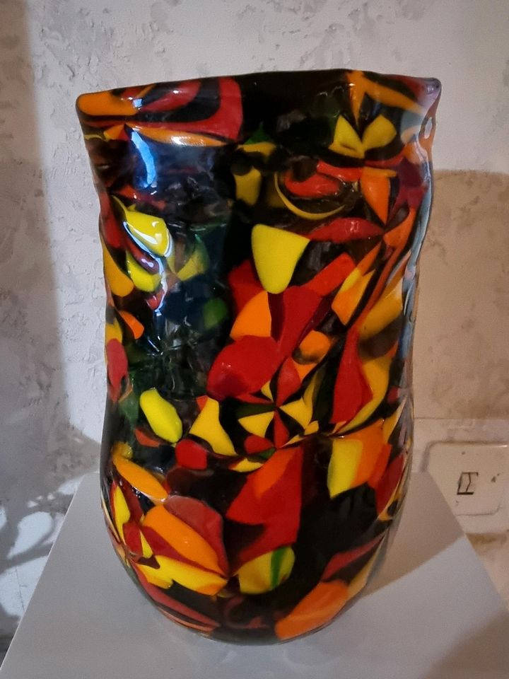 Murano Vase mit verschmolzen Murrinen in Göppingen