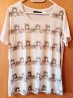 T-Shirt Damen, naturweiß, mit Tiger-Print, Gr 46 Niedersachsen - Gieboldehausen Vorschau