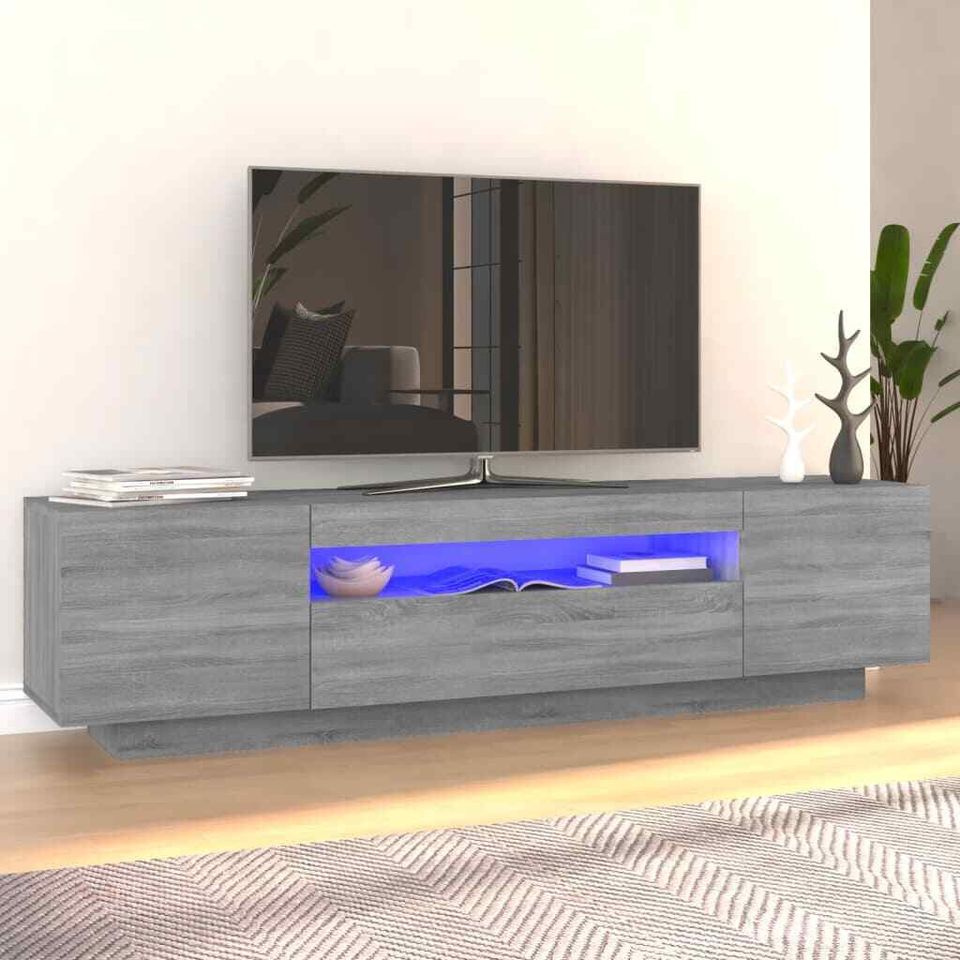 TV Schrank LED-Leuchten Lowboard Fernsehschrank Kommode NEU in Weilburg