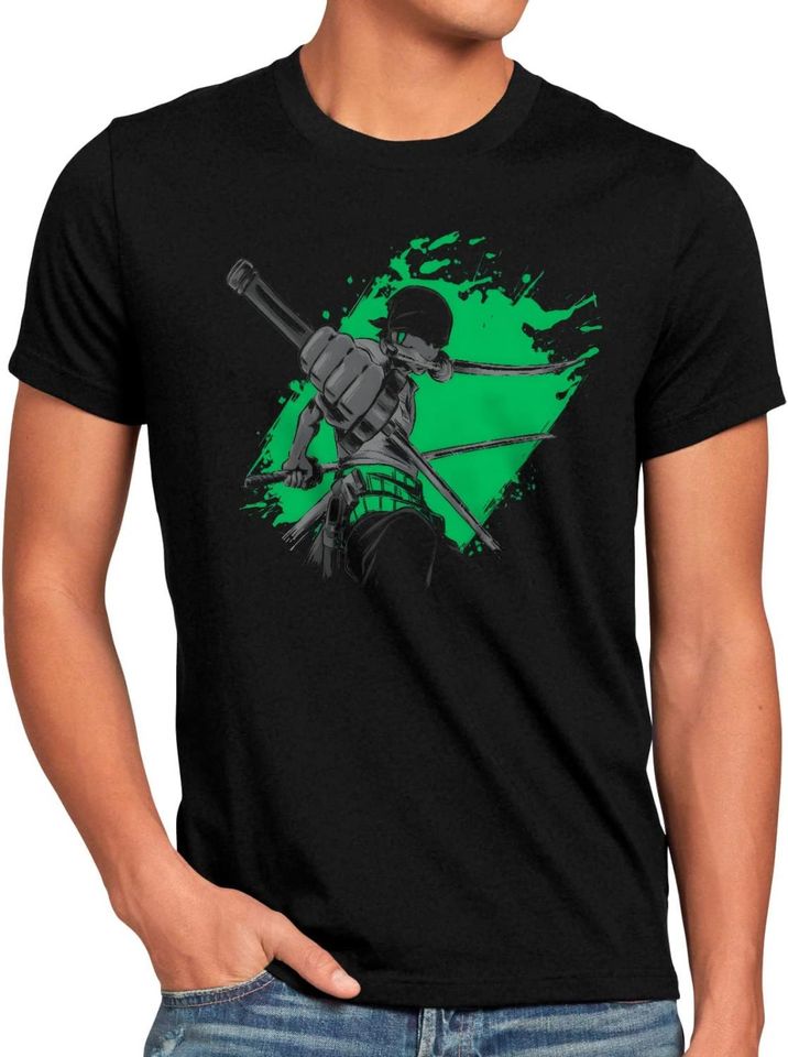 NEU OVP Roronoa Zoro One Piece T-Shirt 4XL Schwarz Grün in Kiel