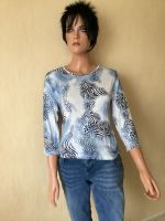 Ginome Shirt T-Shirt blau weiß Zebra Animal Print M 40 Schleswig-Holstein - Bad Segeberg Vorschau