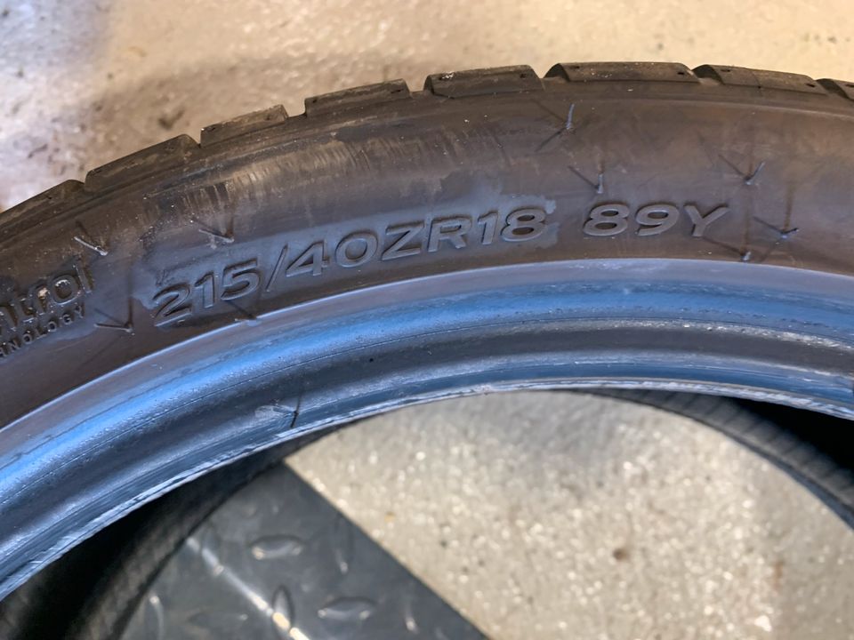 Sommerreifen Hankook 215/40ZR18 in Moringen