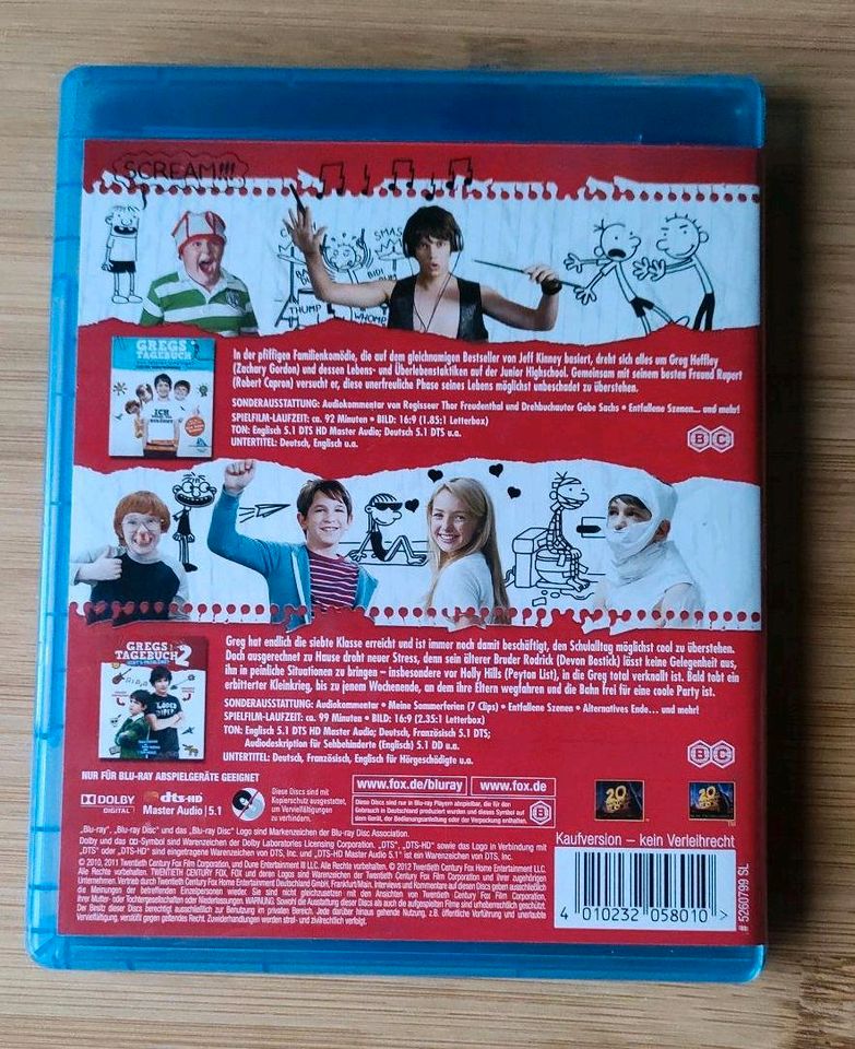 Blu Ray Kinder Gregs Tagebuch 1 und 2 in Abensberg