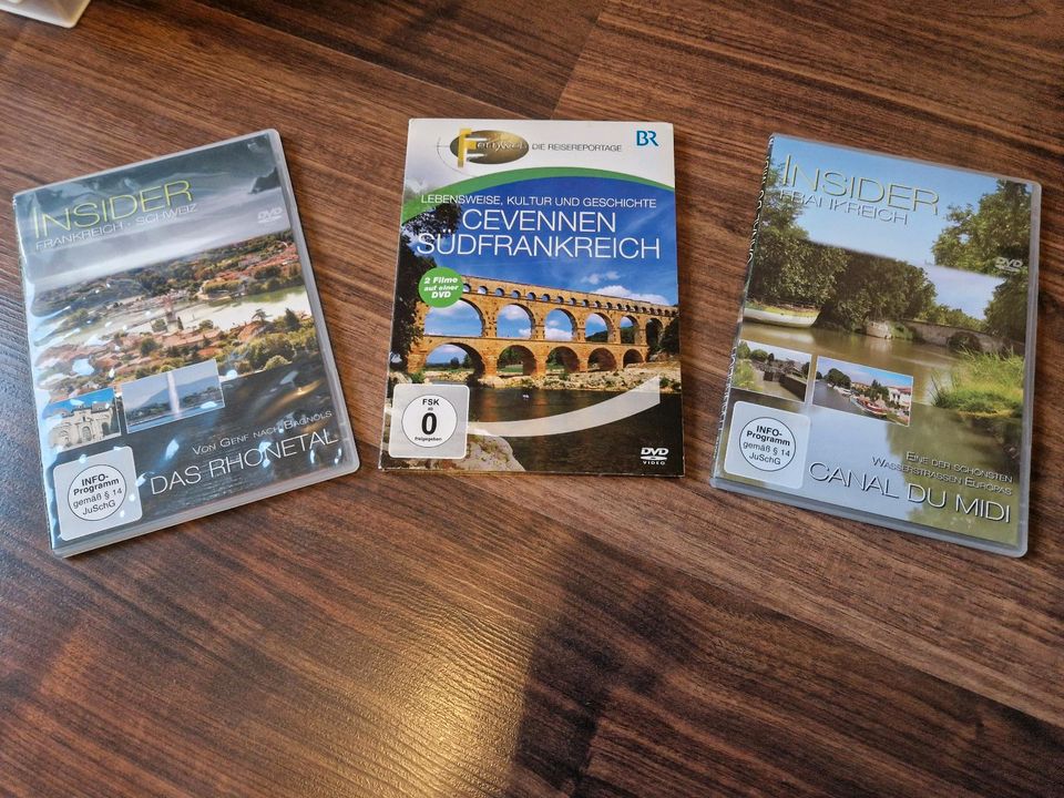 3 DVD 's Reisereportage Frankreich Rhonetal Süden Canal Midi in Nassau