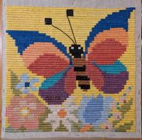 Stickbilder Schmetterling – Hahn auf Stramin  32 cm x 30,5 cm Brandenburg - Oberkrämer Vorschau