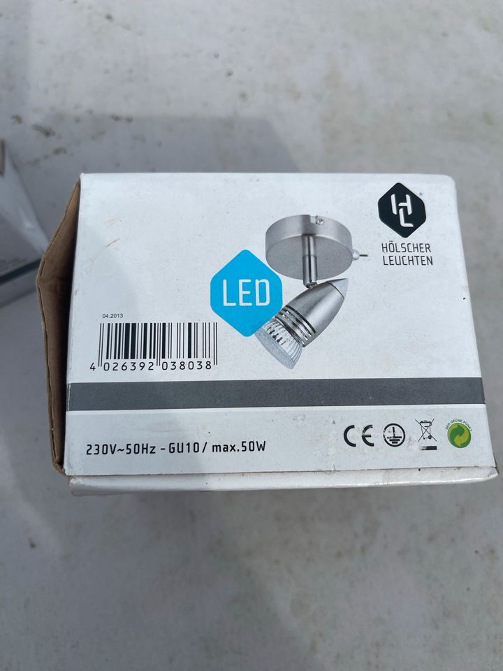 2x Hölscher LED-Spot Nickel matt , Chrom 030601 in Berlin