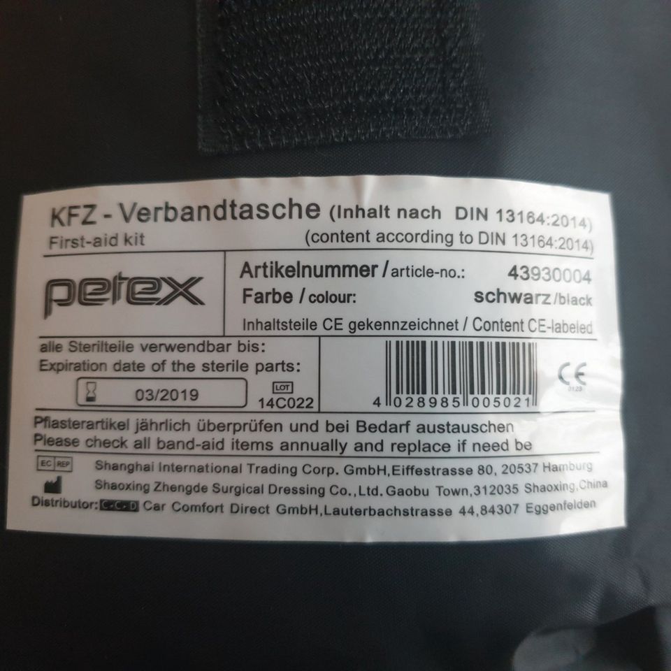 KFZ Verbandtasche vollständig und unbenutzt Malterser gültig 2019 in Bonn