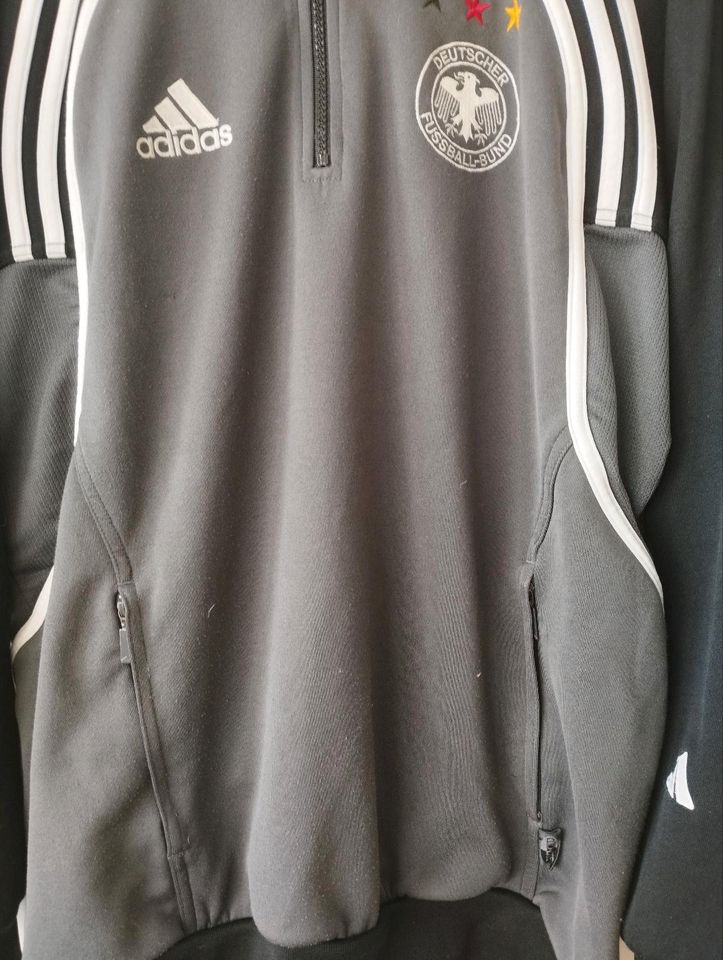 Vintage Adidas Fußball Trainings Jacke DFB grau M 90s 00er Y2K in Köln