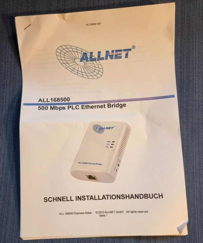 ALLNET AL168500 Ethernetbridge - Powerline - LAN über Stromnetz in Kiel