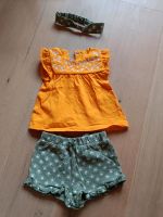 Sommeroutfit Shirt mit Stickerei, Kurze Hose, Stirnband Rheinland-Pfalz - Heltersberg Vorschau