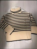Gestreifter Pullover schwarz Creme weiß Sachsen - Regis-Breitingen Vorschau