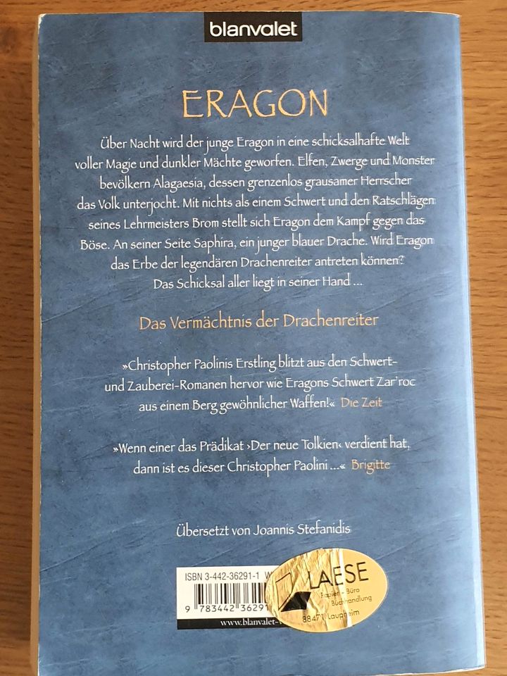 Bücher "Eragon" Teil 1&2 in Schemmerhofen