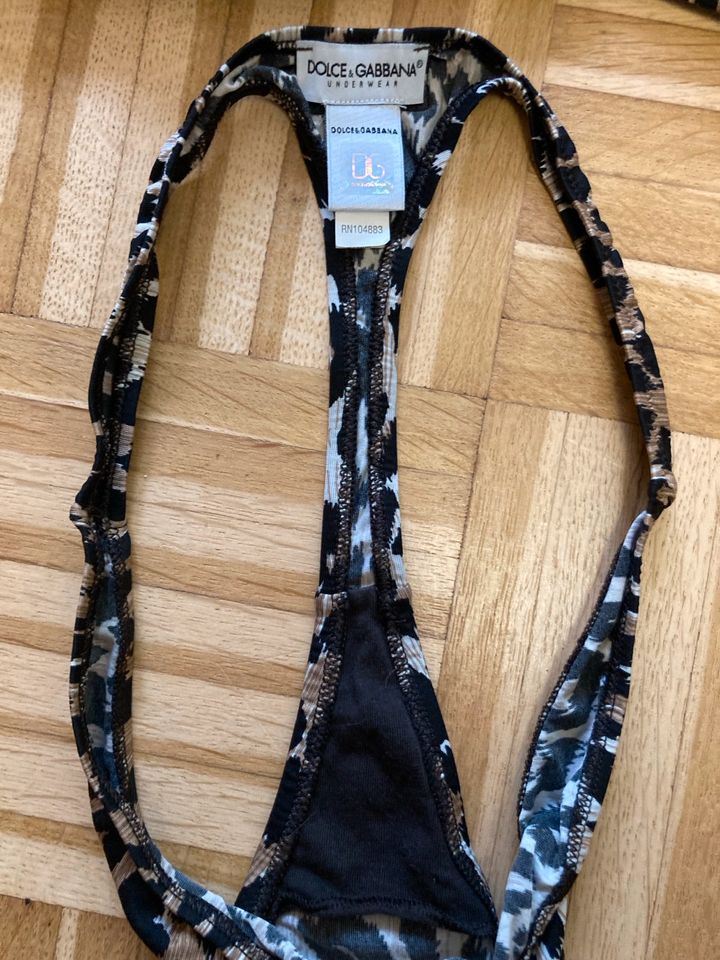 BH + 2x Tanga Slips - D&G - Leopardenmuster - 85D - ungetragen in Hamburg