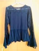 Bluse nachtblau  mit Spitze , Größe 38 Sachsen - Freital Vorschau
