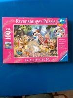 Glitzer puzzle schneewitchen 100 (große teile) Niedersachsen - Upgant-Schott Vorschau