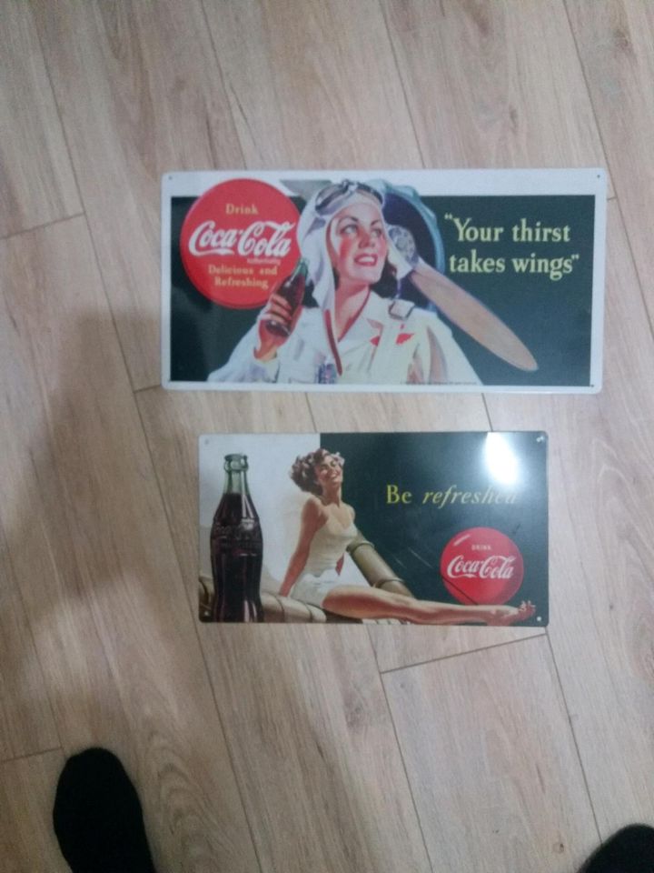 2 Coca Cola Emaile Bilder in Mülheim (Ruhr)