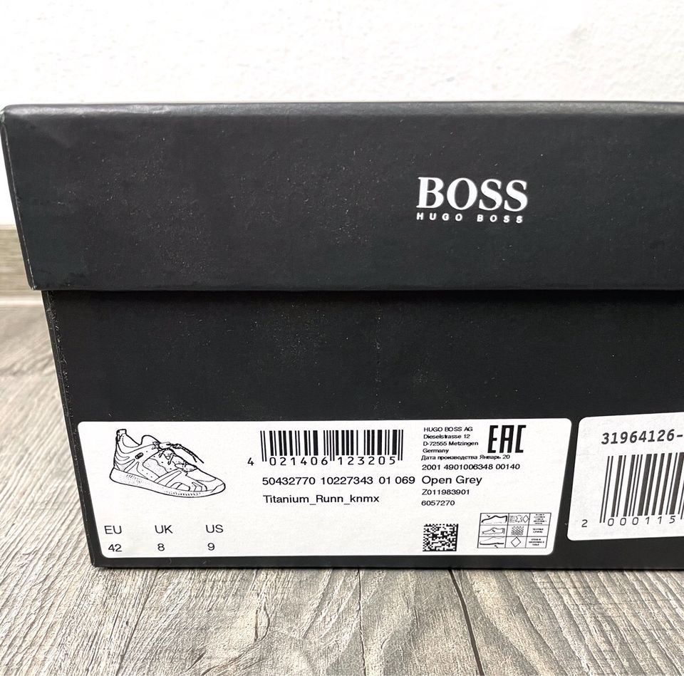 Hugo Boss Herren Sneaker 42 Titanium Runn  Schuhe Laufschuhe Neu in Offenbach