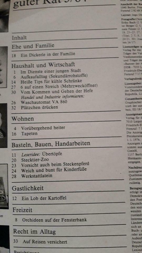 Zeitschrift : DDR / GUTER RAT 3/84 in Dresden