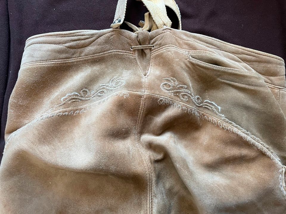 Lederhose Trachtenlederhose Kniebundhose Hirschlederhose 5XL Träg in Murnau am Staffelsee