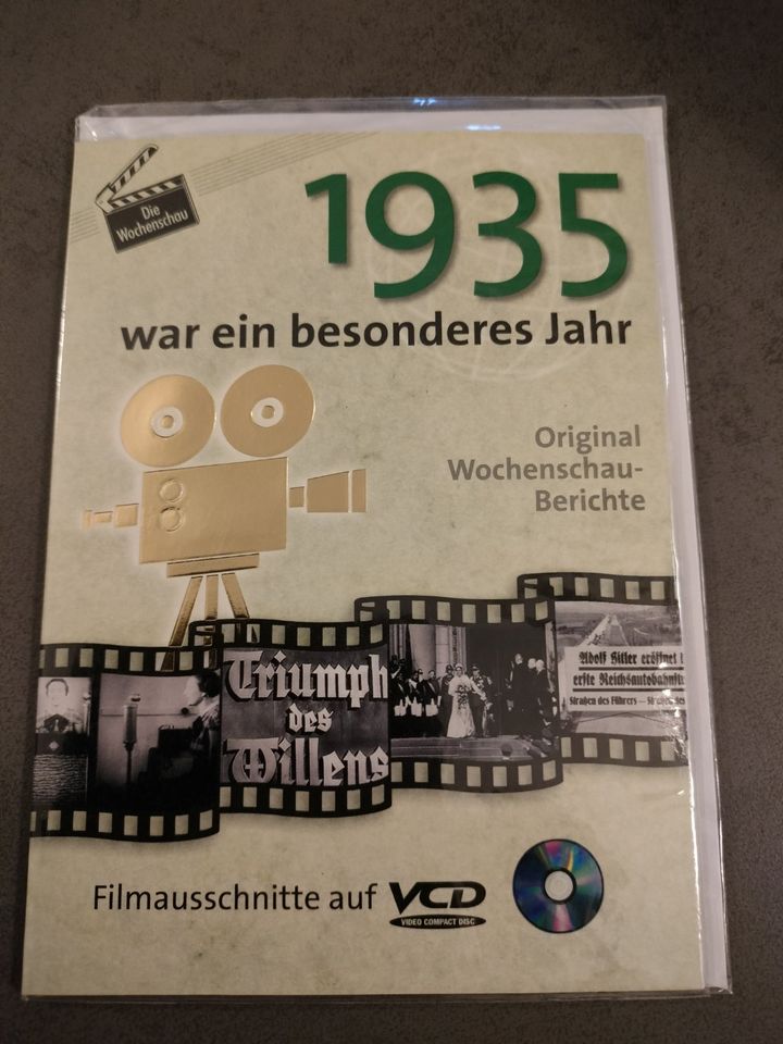 Karte Geburtstagskarte 1935 VCD mit orig.Wochenschauberichte in Hinte