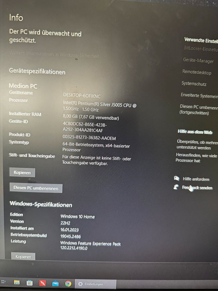 Medion PC mit Windows 11 in Nürnberg (Mittelfr)