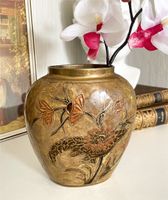 Vase Messing florales Motiv Vintage Hessen - Gemünden (Wohra) Vorschau