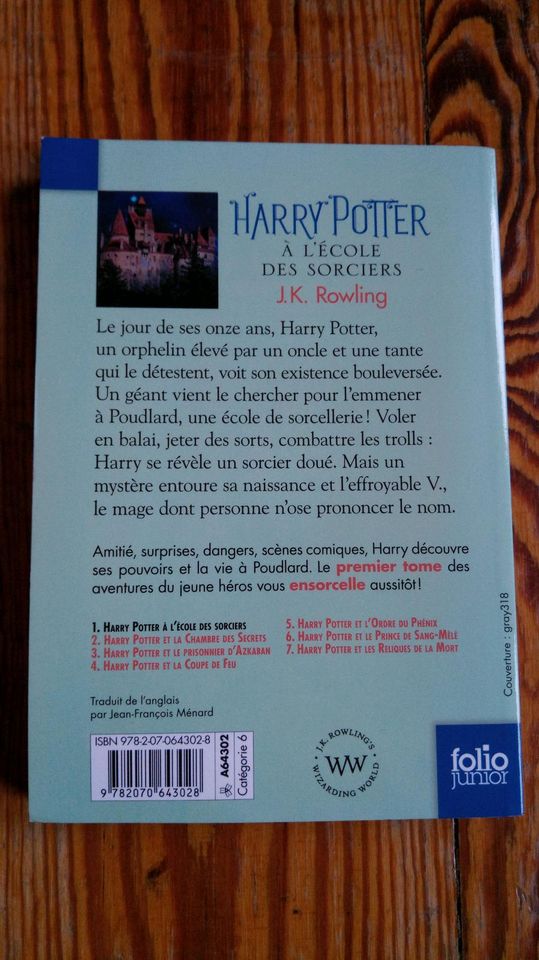 Buch Harry Potter 1 auf Französisch (... à l'école des sorciers) in Kiel