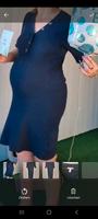 ✨️ H&M Mama L 40 geripptes Kleid blau Marine Schwanger Umstandsmo Bayern - Schierling Vorschau