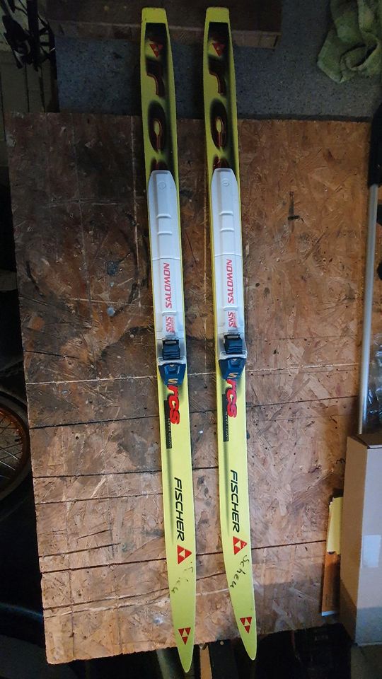 Ski Langlauf Set Fischer mit Schuhe Salomon Gr. 33,5 Ski 100 cm in Freiberg