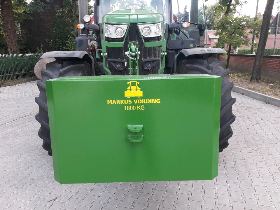 Frontgewicht 1800 kg für John Deere Fendt Deutz Claas Case Massey in Rosendahl