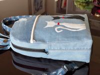 Backpack Rucksack Upcycling Jean Handmade Unikat Unique Leicht Hessen - Glashütten Vorschau