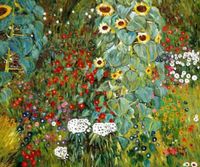 G. Klimt- Garten mit Sonnenblume c97791 50x60cm Ölbild handgemalt Berlin - Treptow Vorschau